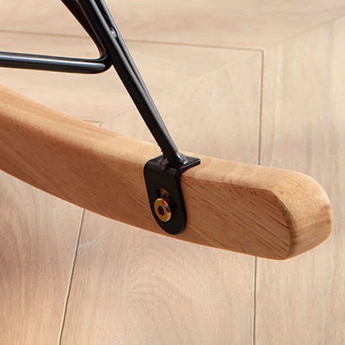 Modern Rocking Chair Solid Color Indoor Rocker Chair with Dark Legs