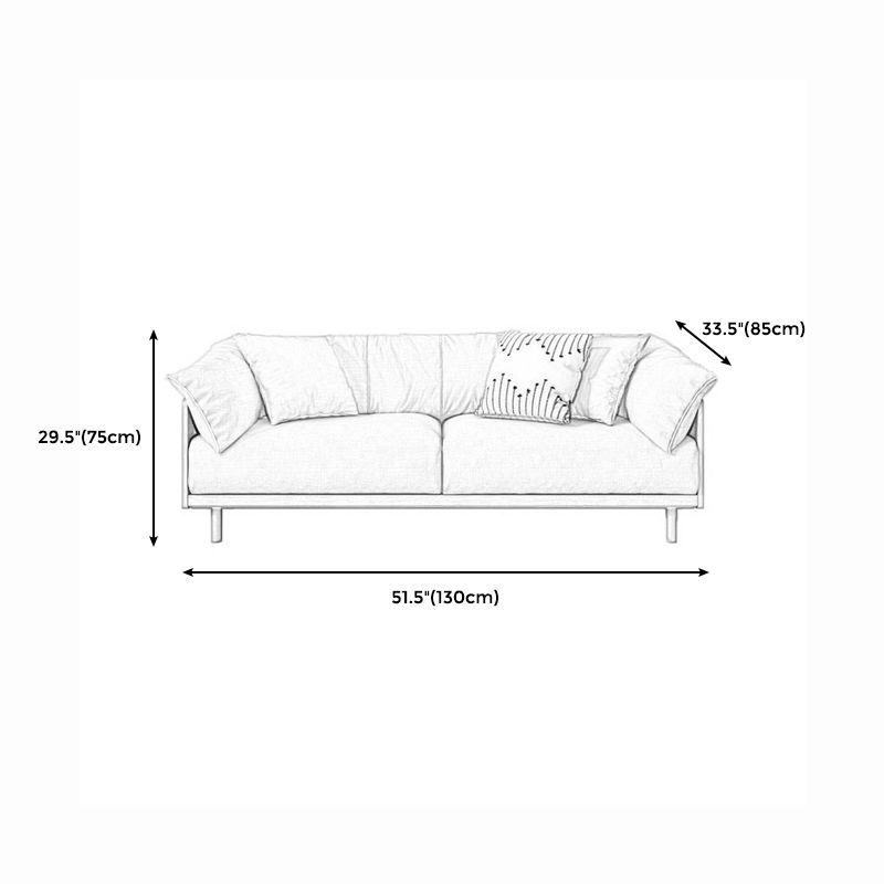 Modern Sofa Pillow Top Arm 33.4"W Sofa with 2 Pillows for Living Room