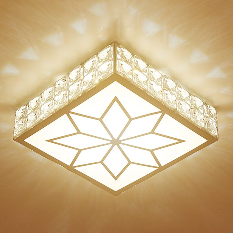Geometric Ceiling Lamp Modern Iron 1 Light Flush Mount with Hole 2-3.5'' Dia for Aisle