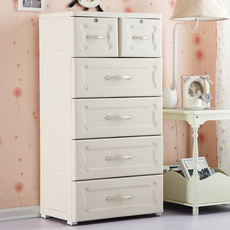 Plastic Storage Cabinet with Drawers Modern Cabinet for Home