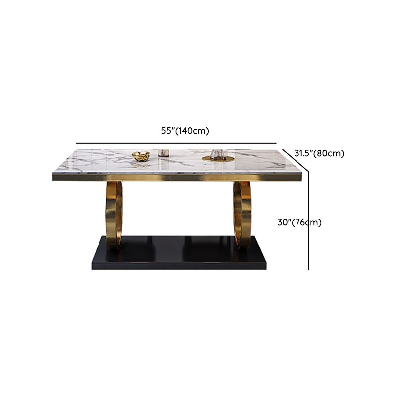 1/3/5/7 Piece Faux Marble Top Rectangle Dining Room Furniture Set