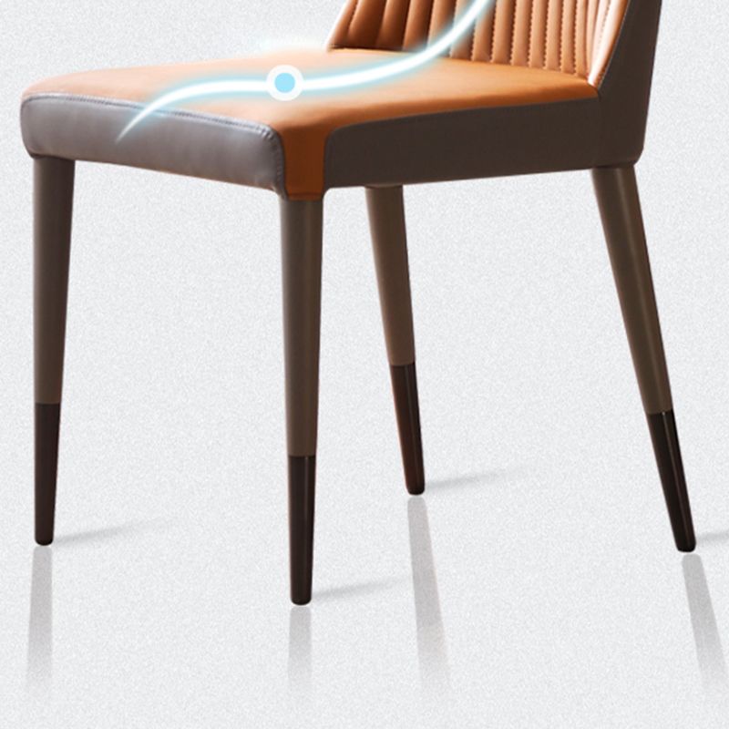 Glam Style Armless Chair Wood Wingback Parsons Chair for Kitchen 16.9"x18.8"x35.8"