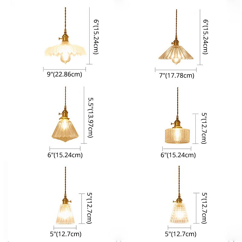 Lampada sospesa in ottone Implementazione industriale a 1 luccio di ciondoli per il ristorante
