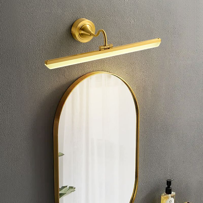 Metal Linear Wall Sconce Modern Multi Lights Mirror Wall Mount Light Fixture