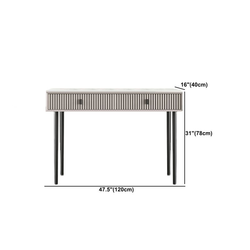 Glam Solid Wood Make-up Vanity Slate Top Vanity Dressing Table