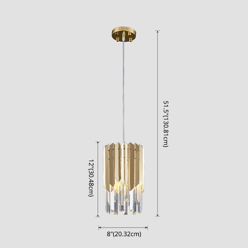 Cilinderlichtophanging hanger moderne eenvoudige kristallen hanglampen voor bed naast