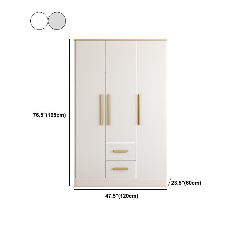 Contemporary Style Wardrobe Wooden Wardrobe Closet with Drawer