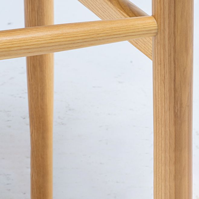 Silla de comedor de madera de estilo escandinavo, silla lateral de comedor con respaldo abierto para Patio