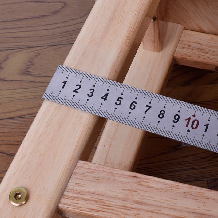 Modern Armless Backless Counter Stool Wood Bar Stool with Footrest