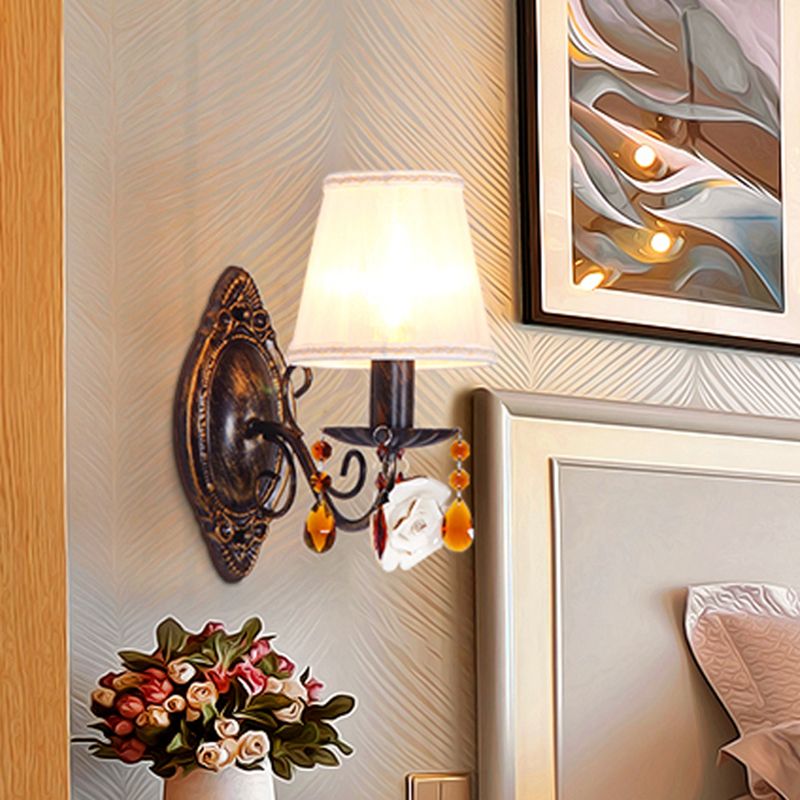 1 luminaire d'éclairage à bras blanc vintage