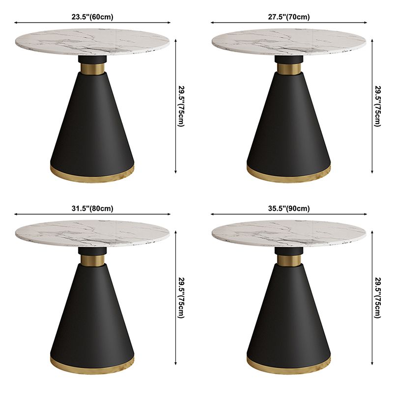 Stone Dining Site Table Contemporary Round Dining Table for Kitchen Home