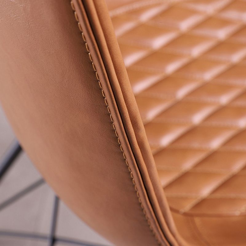 Industrial Style Dining Chairs Armless Dining Chair with Metal Legs for Kitchen