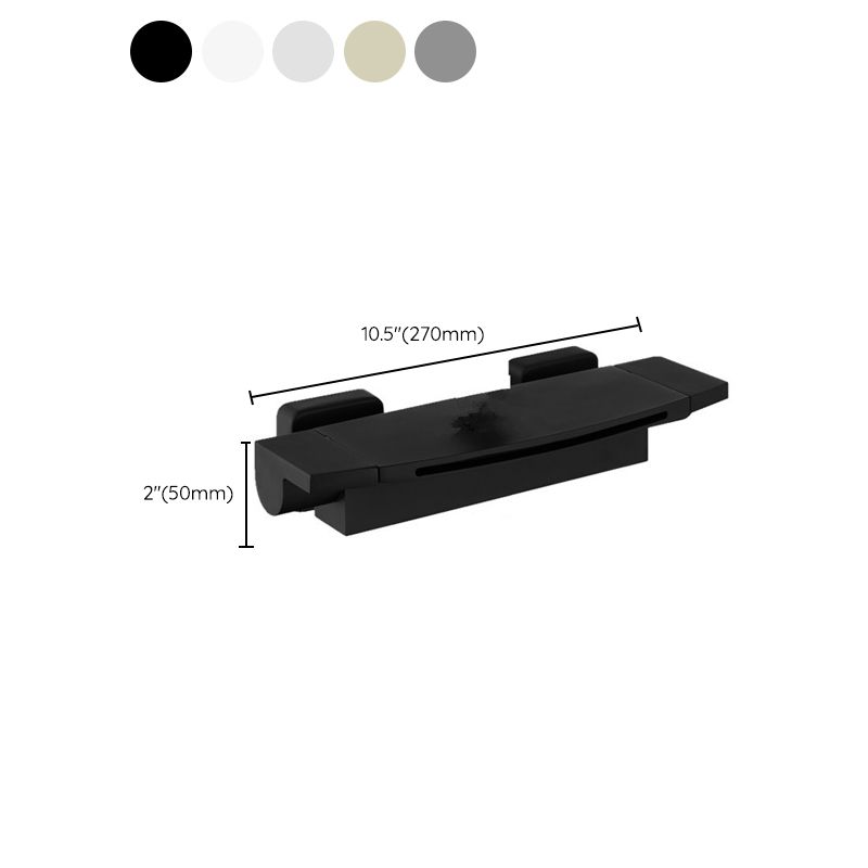 Modern Bathtub Faucet Copper Lever Handles Waterfall Wall Mounted Tub Faucet Trim