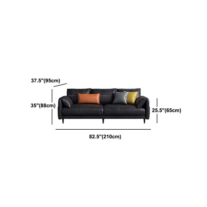 Dark Gray Faux Leather Sofa/Sectionals with Wear-Resistant and Storage