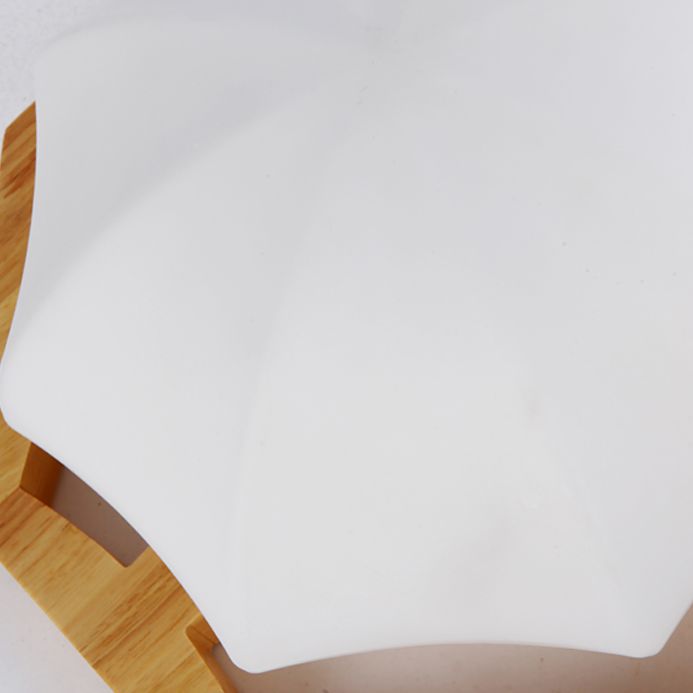 Plafonnier à abat-jour en verre, luminaire de plafond pour allée en bois de Style nordique