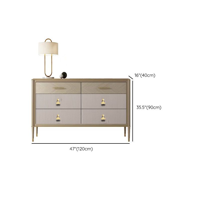 Modern Horizontal Combo Dresser Wood Storage Dresser for Bedroom