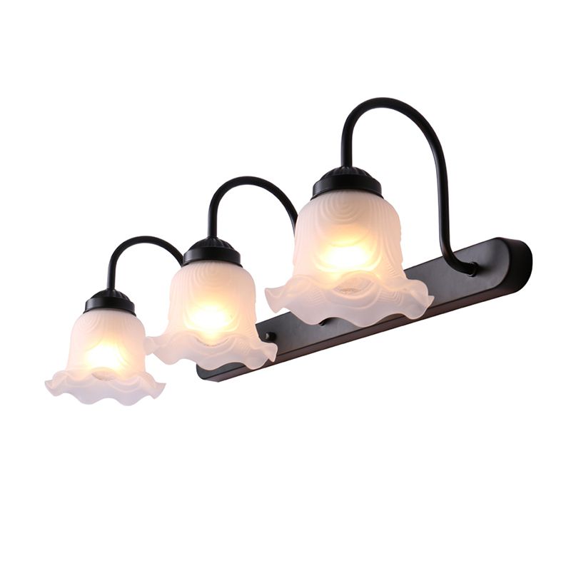 American Simple Makeup Mirror Lamp Glass Shade Mirror Light for Bathroom