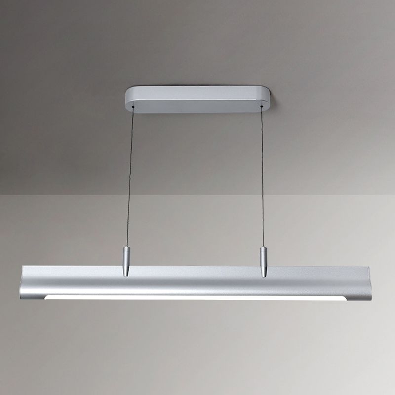 Modern Style Rectangular Shape Island Pendant Metal 1 Light Island Lighting for Bedroom