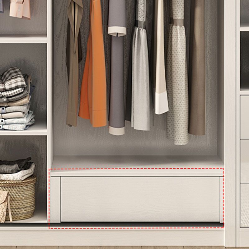 Contemporary Glossy White Storage Cabinet Manufactured Wood Cabinet for Home