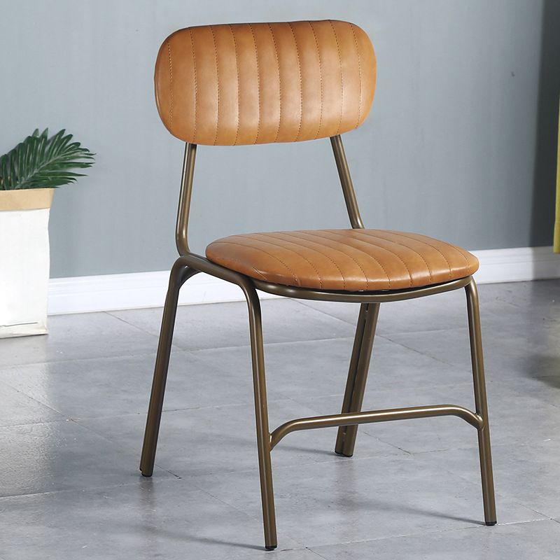 19.69" Wide Industrial Style Single Sofa Chair Fixed Back Basic Four Leg Armless Chair