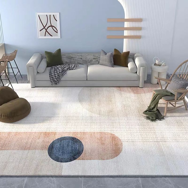 Pewter Modern Carpet Polyester Graphic Carpet Stain Resistant Carpet for Living Room