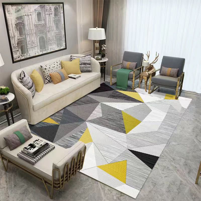 Modern Abstract Marble Pattern Area Rug Indoor Carpet Friendly Washable Rug for Bedroom