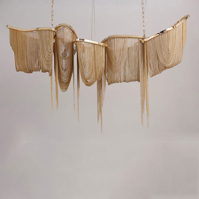 Accesorios de iluminación lineal posmodernas aluminio de aluminio hacia abajo colgante