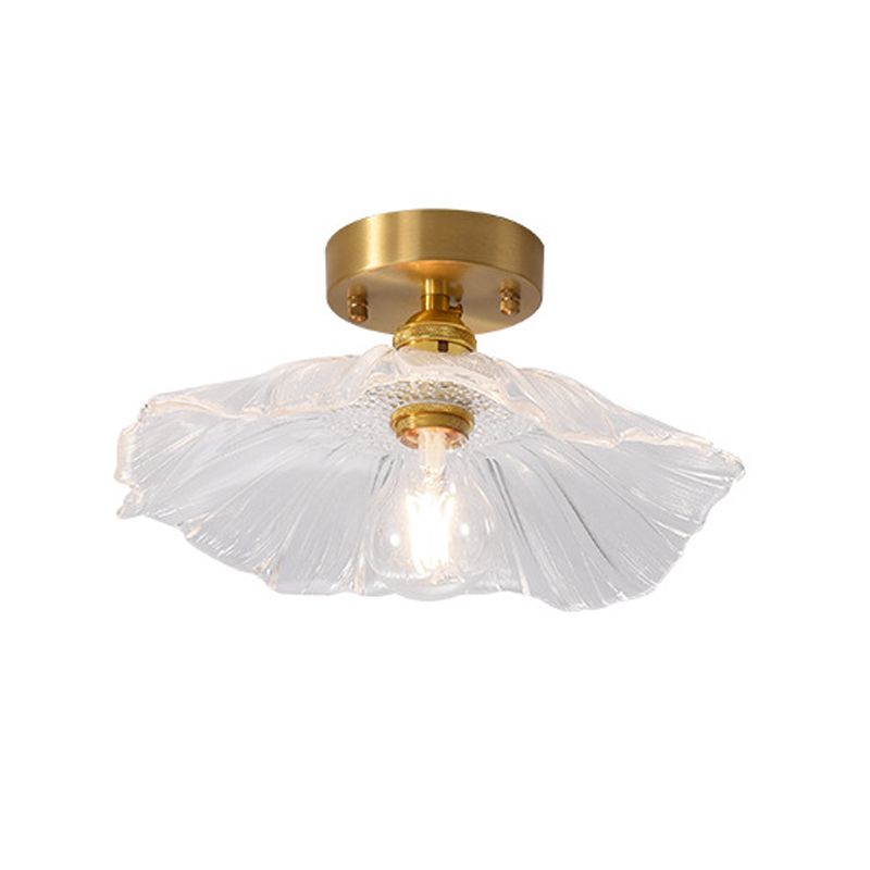 Modern Ceiling Lamp Glass Flush Mount Light Fixture for Bedroom Corridor