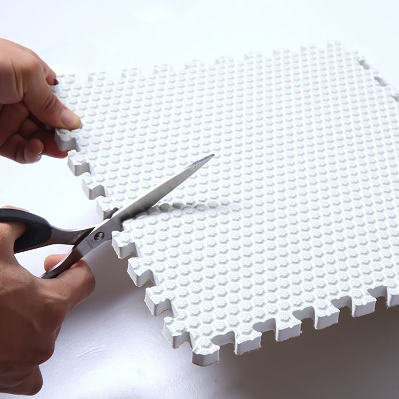 Modern Carpet Tiles Interlocking Color Block Shag Carpet Tiles