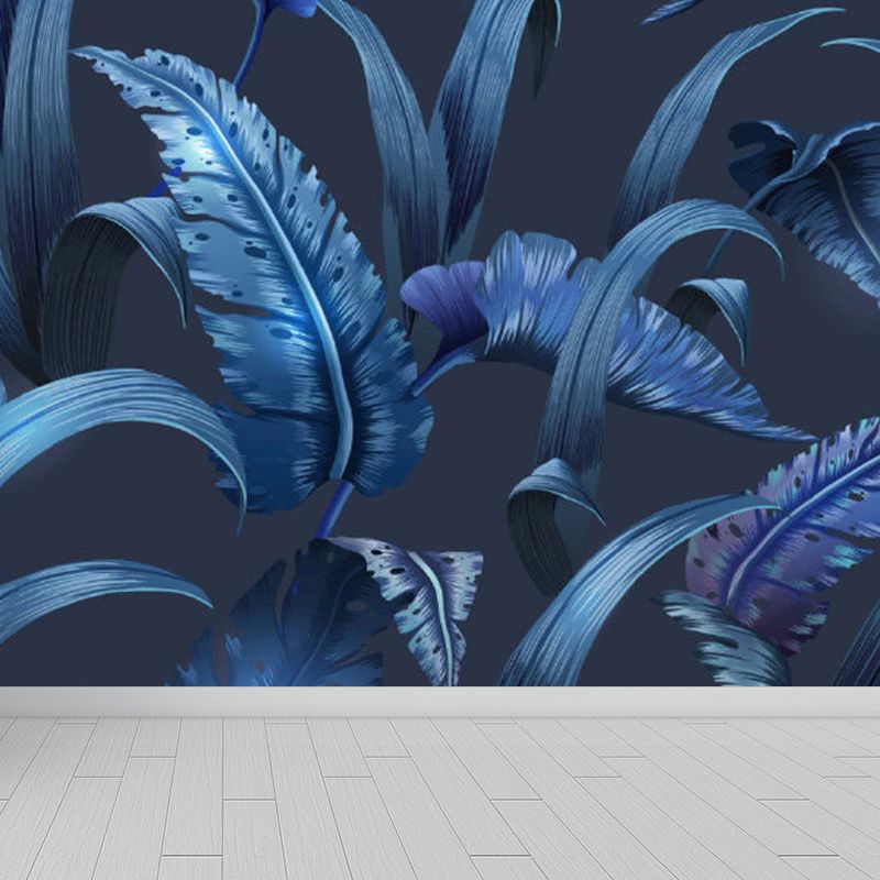 Light Color Leaves Pattern Mural Decal Waterproofing Tropical Interior Room Wall Art