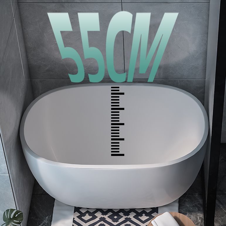 Modern Oval Soaking Bath Tub Freestanding Acrylic-Fiberglass Bath Tub