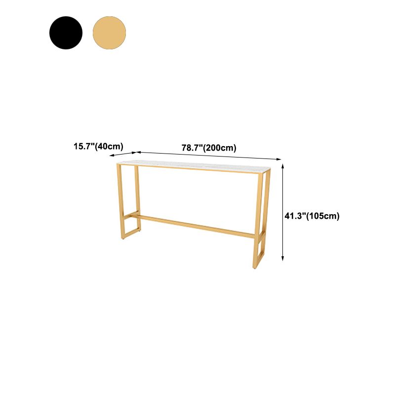 Rectangle Sintered Stone Bar Table Modern Dining Table for Kitchen Living Room Coffee Room