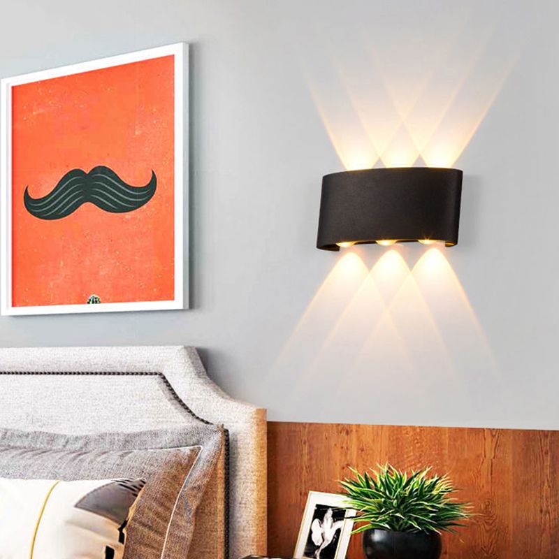 Éclairage mural de forme rectangulaire Métal de style moderne 1 lampe d'applications légères pour extérieur