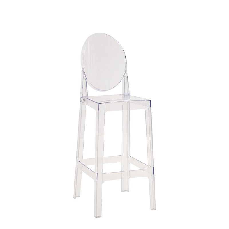 Modern Style Plastic Counter Stool Footrest Furniture in Matte Finish for Indoor