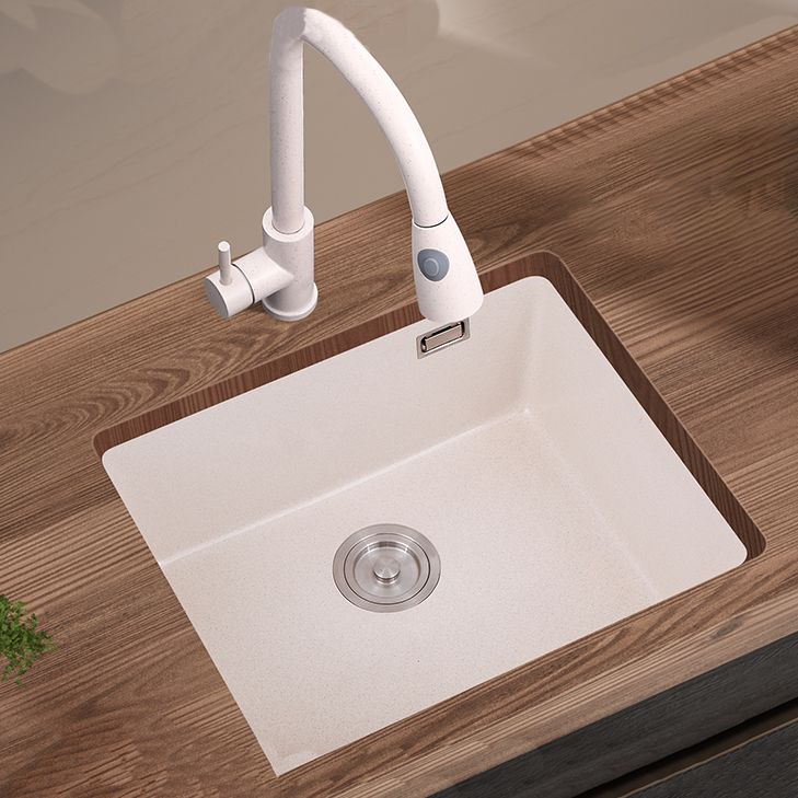 Single Bowl Kitchen Sink Quartz Kitchen Sink with Drain Assembly