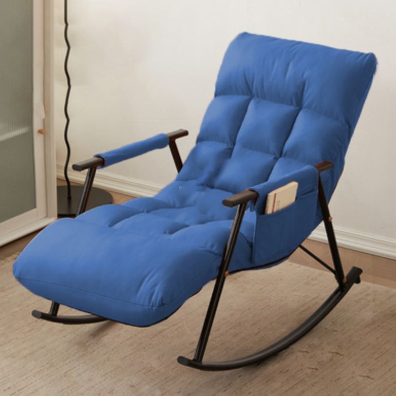 Contemporary Cushions Rocker Chair Metal Frame Spindle Rocker Chair for Living Room