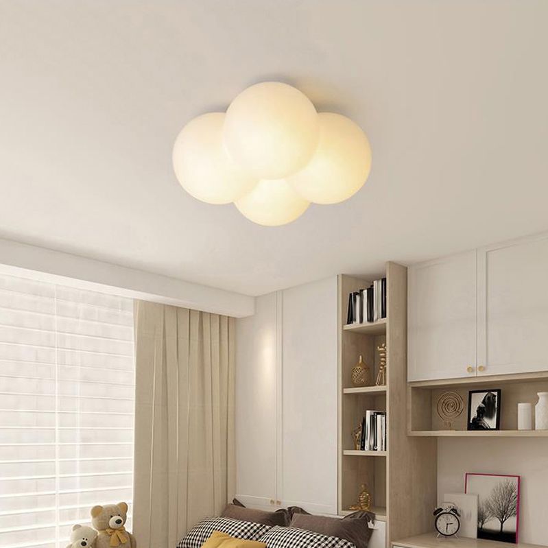 White Single Flush Mount Lighting LED Ceiling Light for Living Room