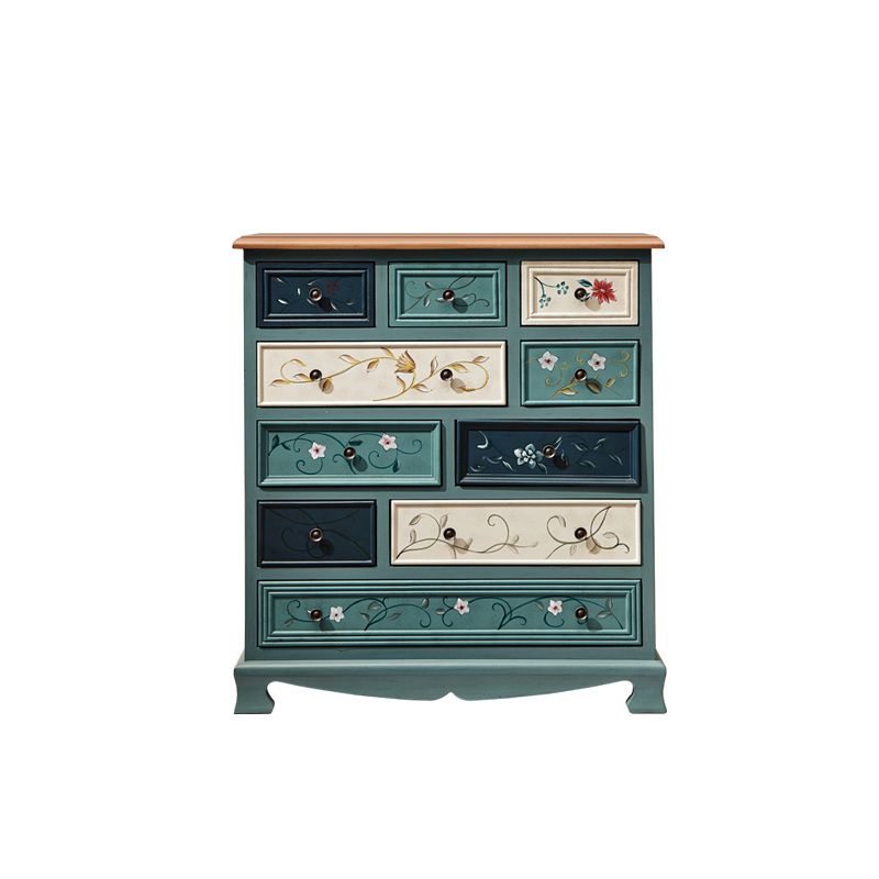 Solid Wood Nautical Storage Chest Bedroom Chest with Drawers