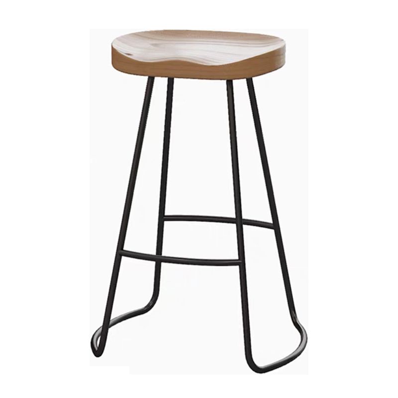 Modern Rectangular Pub Table Set 1/5 Pieces Wooden Counter Table with Backless High Stools