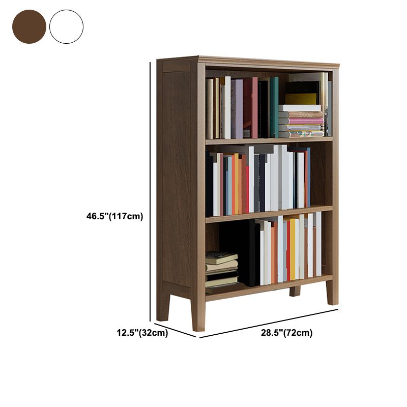 Solid Wood Rectangle Bookcase Nordic Style Storage Bookshelf