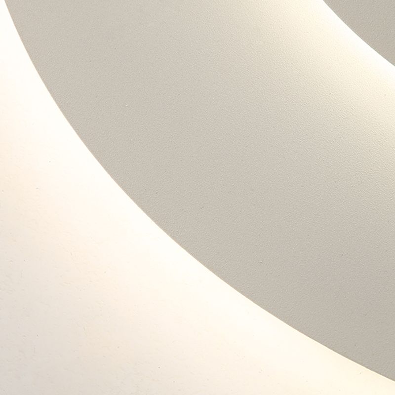 Lacquered Metal LED Flush Mount in Modern Concise Style Acrylic Geometric Ceiling Light in White