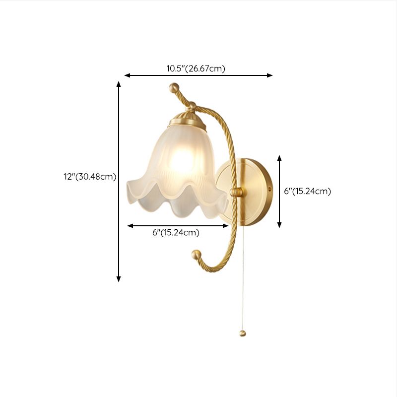 Modern Wall Light Sconce Vintage Glass Wall Light Fixture for Bedroom