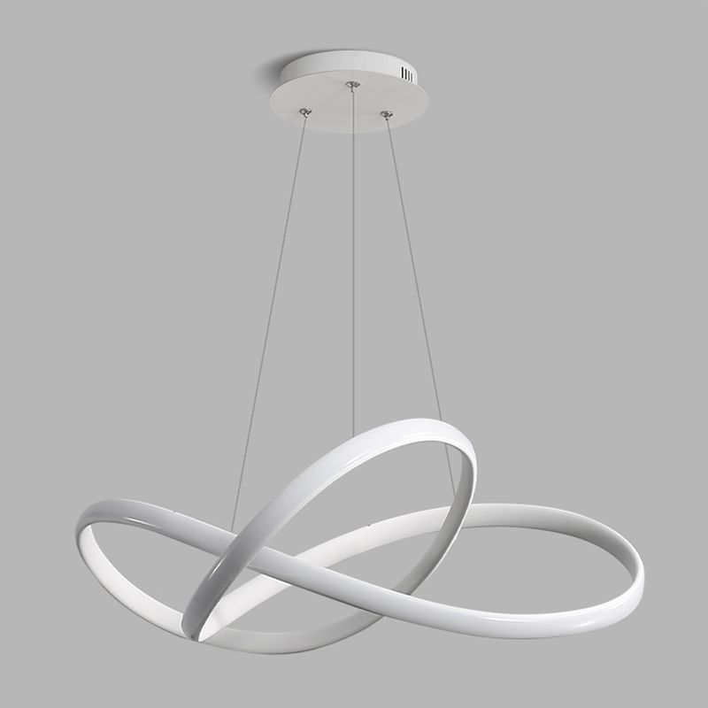 Noordse lineaire kroonluchter metalen metalen LED -kroonluchter hanger voor woonkamer