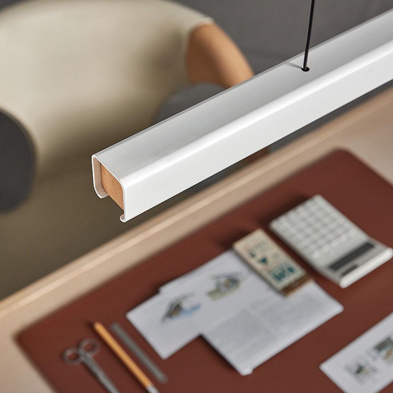 Minimalism Contemporary Style Island Chandelier Light Linear LED Island Light for Dining Room