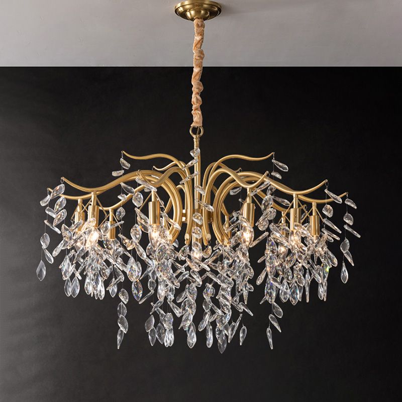 Branches Éclairage suspendu Aymordage Rustic Crystal Living Room Chandelier Pendant Light