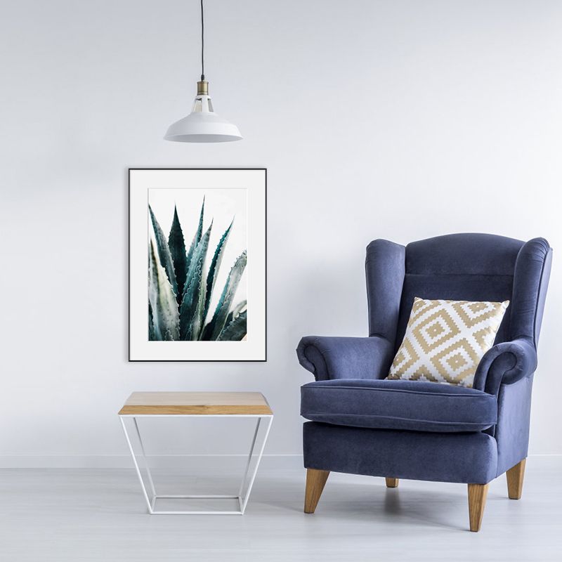 Textured Botanical Leaves Art Print Modern Style Canvas Wall Decor, Multiple Sizes
