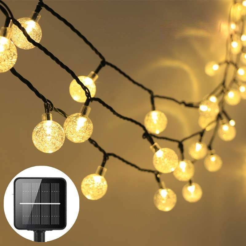 Modern Black Rope Light 50 Lights LED Global Outdoor Water Proof Light Post