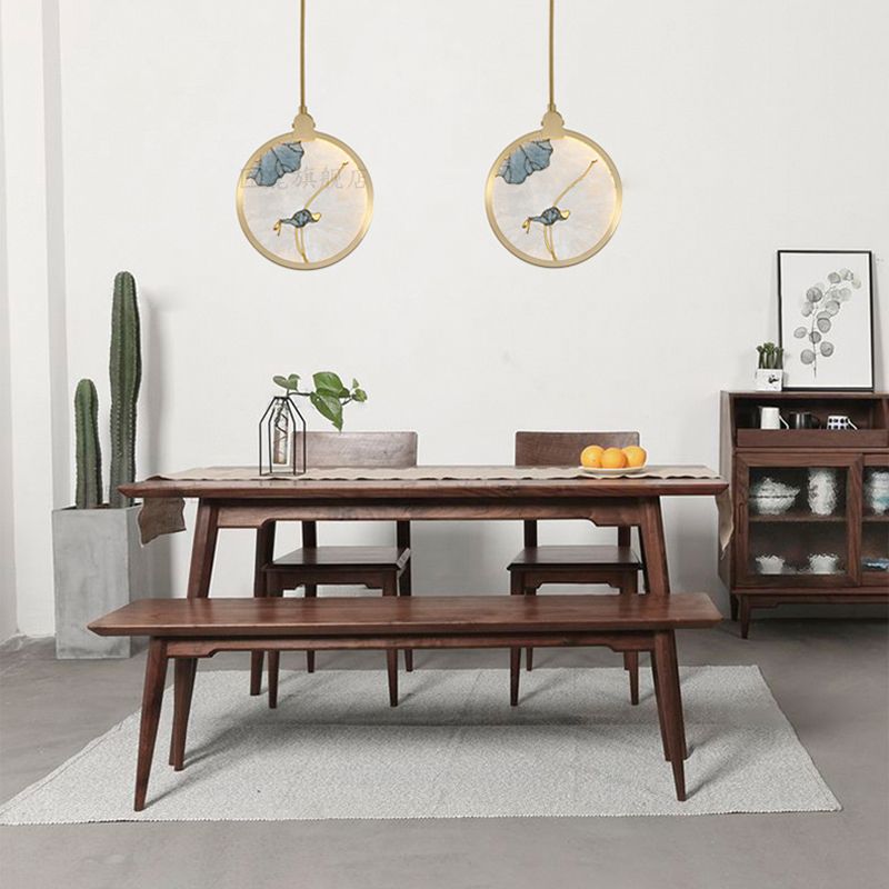 Postmodern Hanging Light Kit Bronze 1-Light Circle Ceiling Light for Bedroom