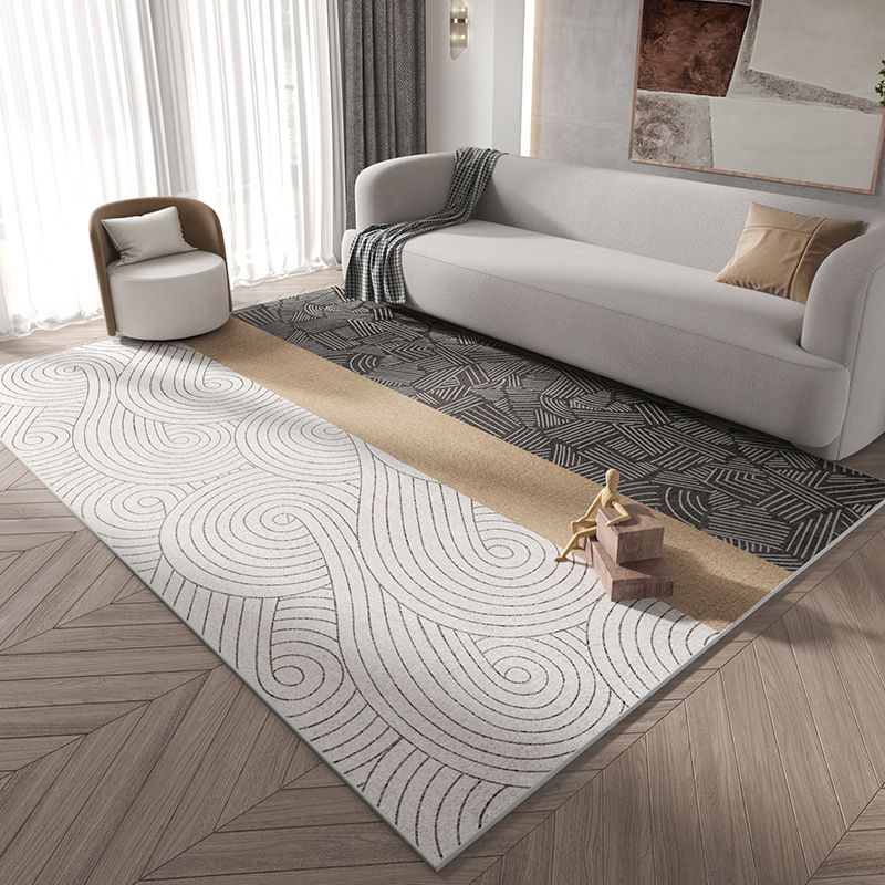 Nordic Pink Carpet Polyester Color Piece Area Carpet Washable Carpet for Living Room