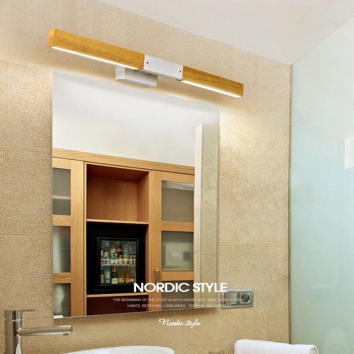 Lampada di vanità per vanità per pareti in legno semplice e nebbia resistente alla vanità